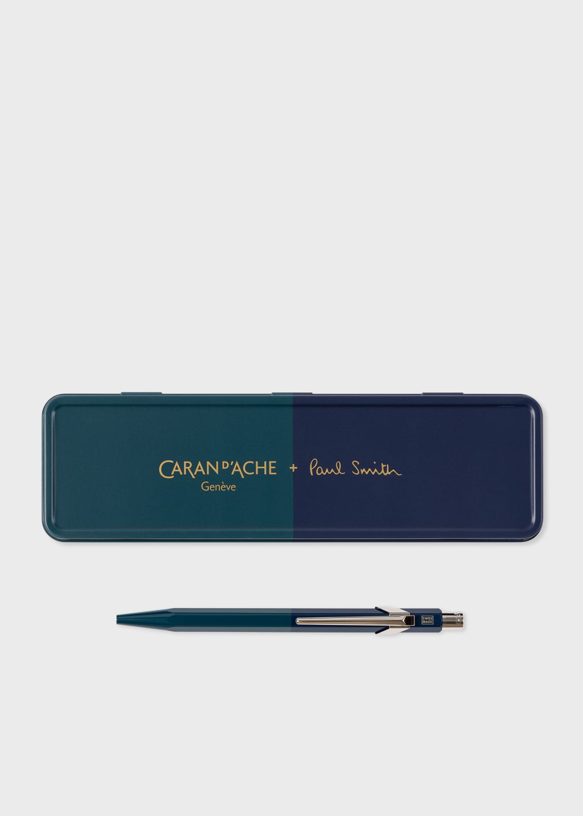 Caran d'Ache + Paul Smith - 849 Green & Navy Ballpoint Pen