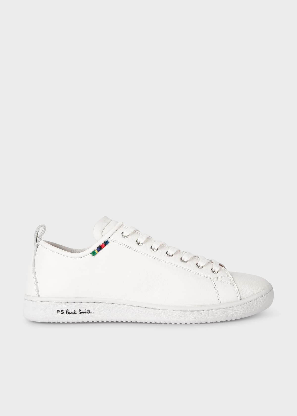 Men's White Calf Leather 'Miyata' Sneakers