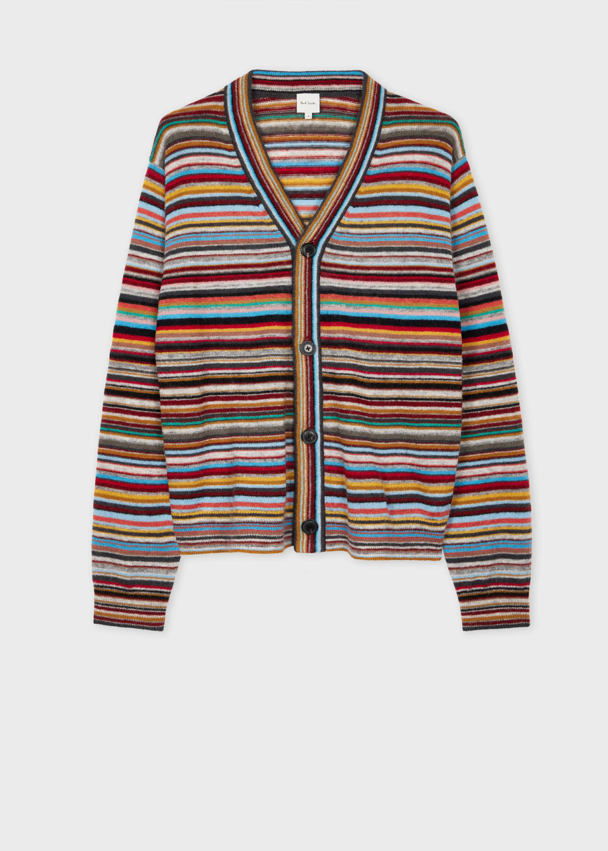 Signature Stripe' Wool-Mohair Cardigan