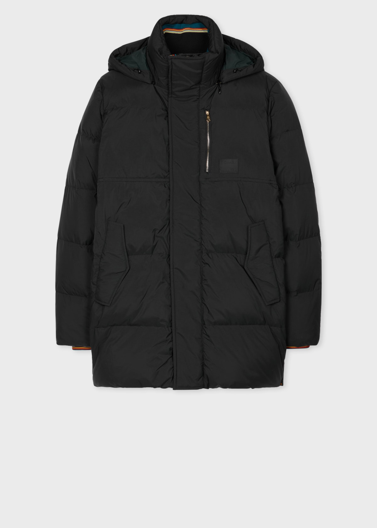 ジャケット・アウター 90s Paul Smith LONDON wool hooded coat Men's Black Water Repellent Mid-Length Down Coat