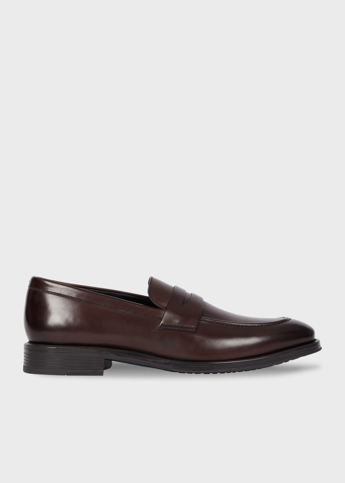ミ*ク様 Paul Smith Uチップ レザーシューズ ライトブラウン　UK8 Dark Brown Leather 'Pierce' Loafers