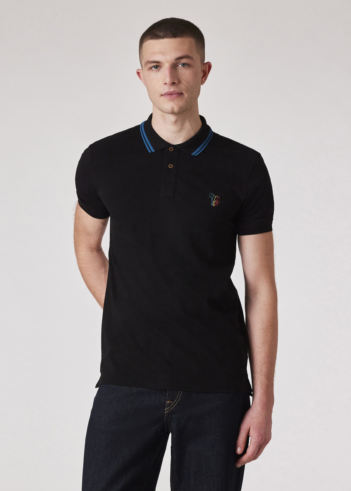 【黒】BANDEL BICOLOR RIB S/S POLO SHIRTS M2R-151LE-P21511-79_1.jpg