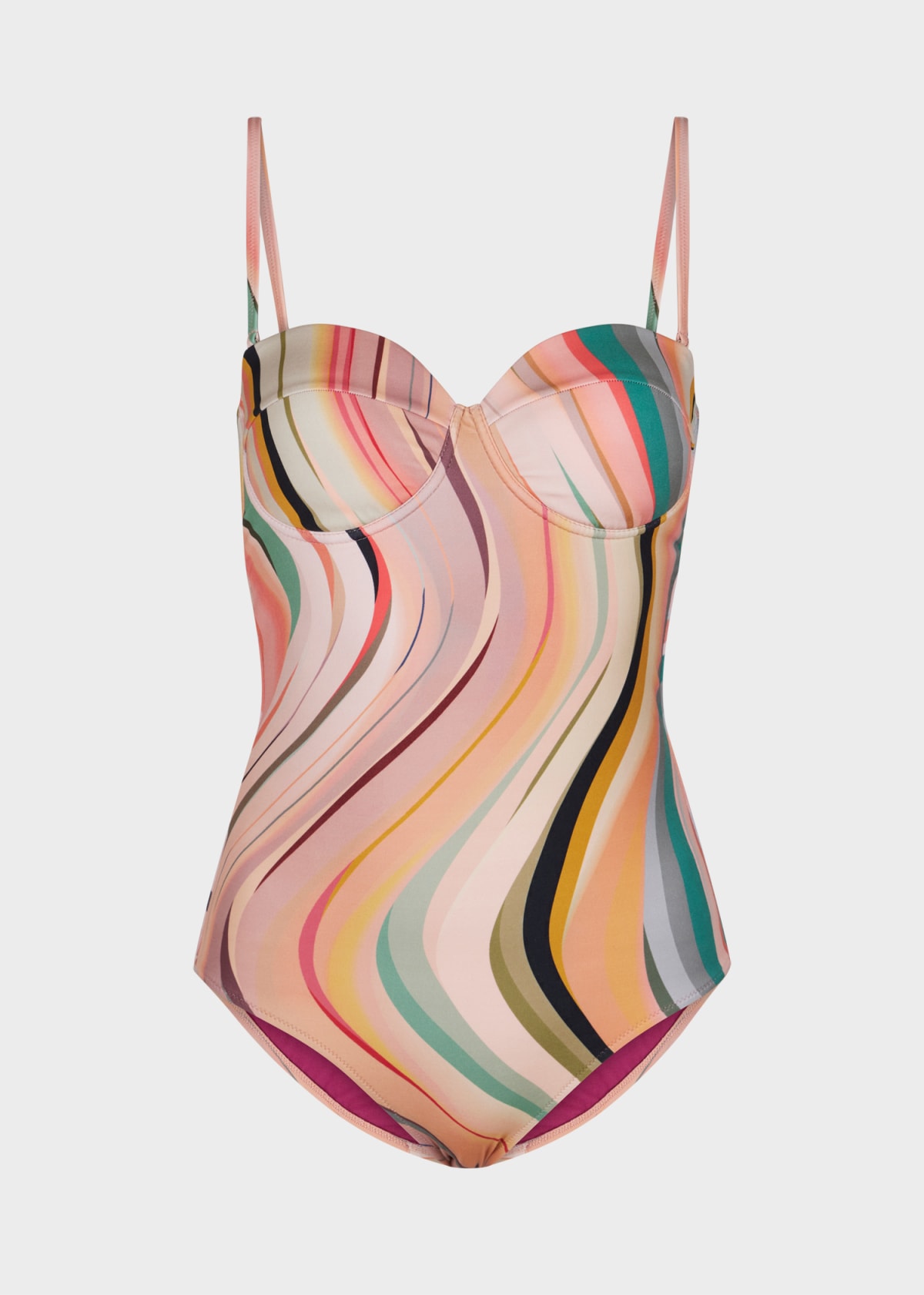 Women's 'Dusky Swirl' Print Wrap Bandeau Swimsuit Women's 'Dusky Swirl' Print Wrap Bandeau Swimsuit