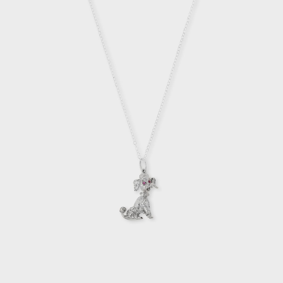 KnSam Stainless Steel Poodle Necklace For Men – Fashion Jewelry Gift With Velvet Bag