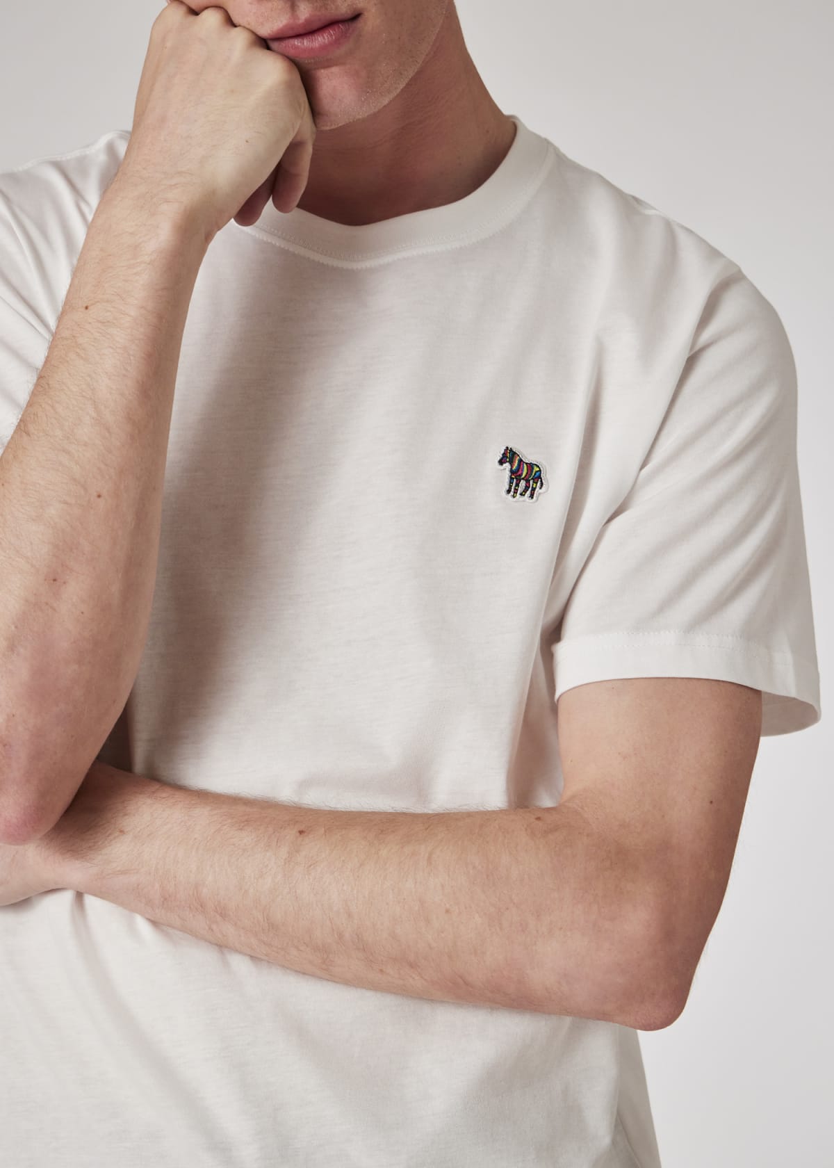 Tシャツ・カットソー Paul Smith SS25 REGULAR FIT T-SHIRT (M2R 011R PP5132 01) Navy Cotton Zebra Logo T-Shirt
