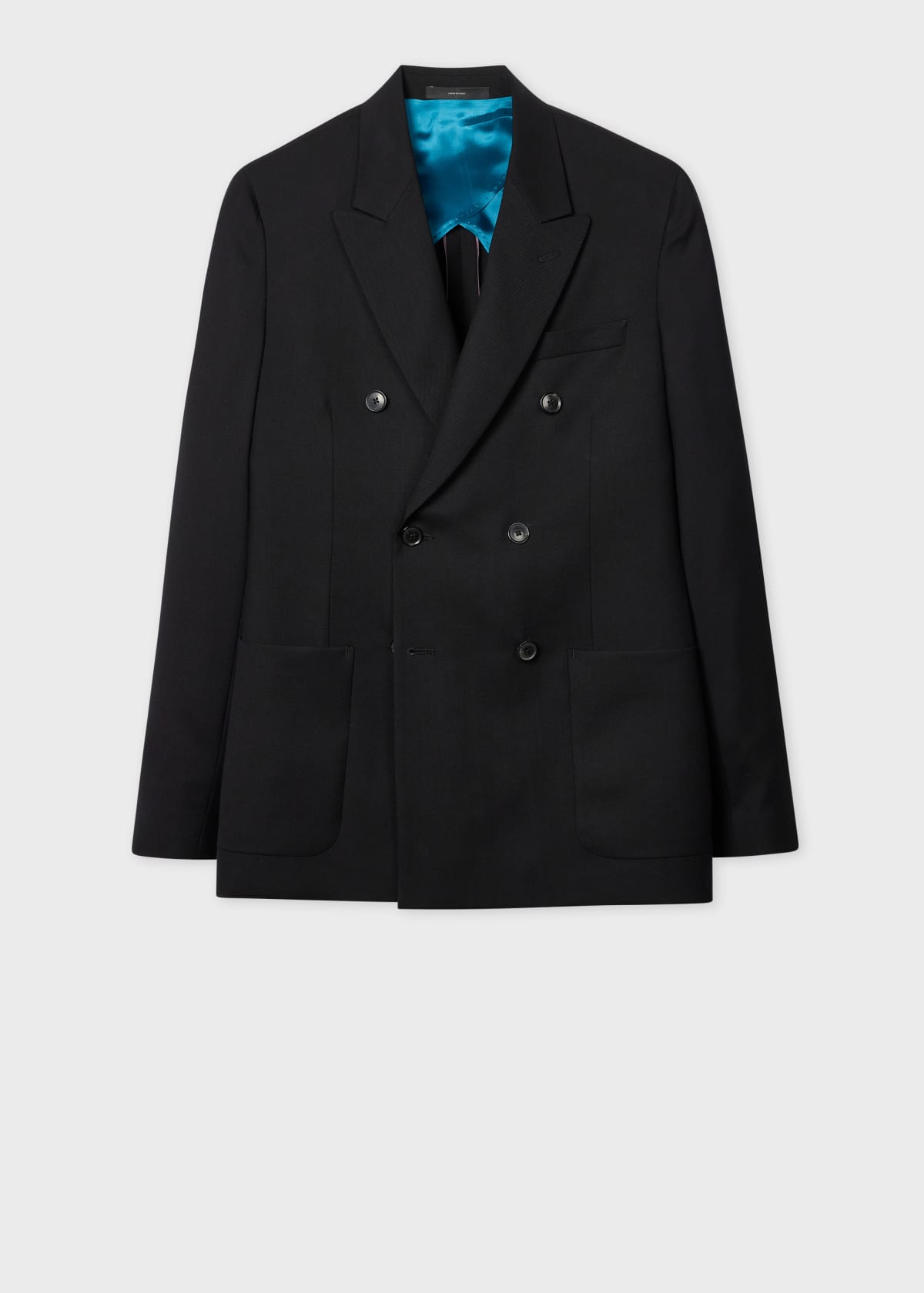 Men's Tailored-Fit Black 'Suit To Travel In' Double-Breasted