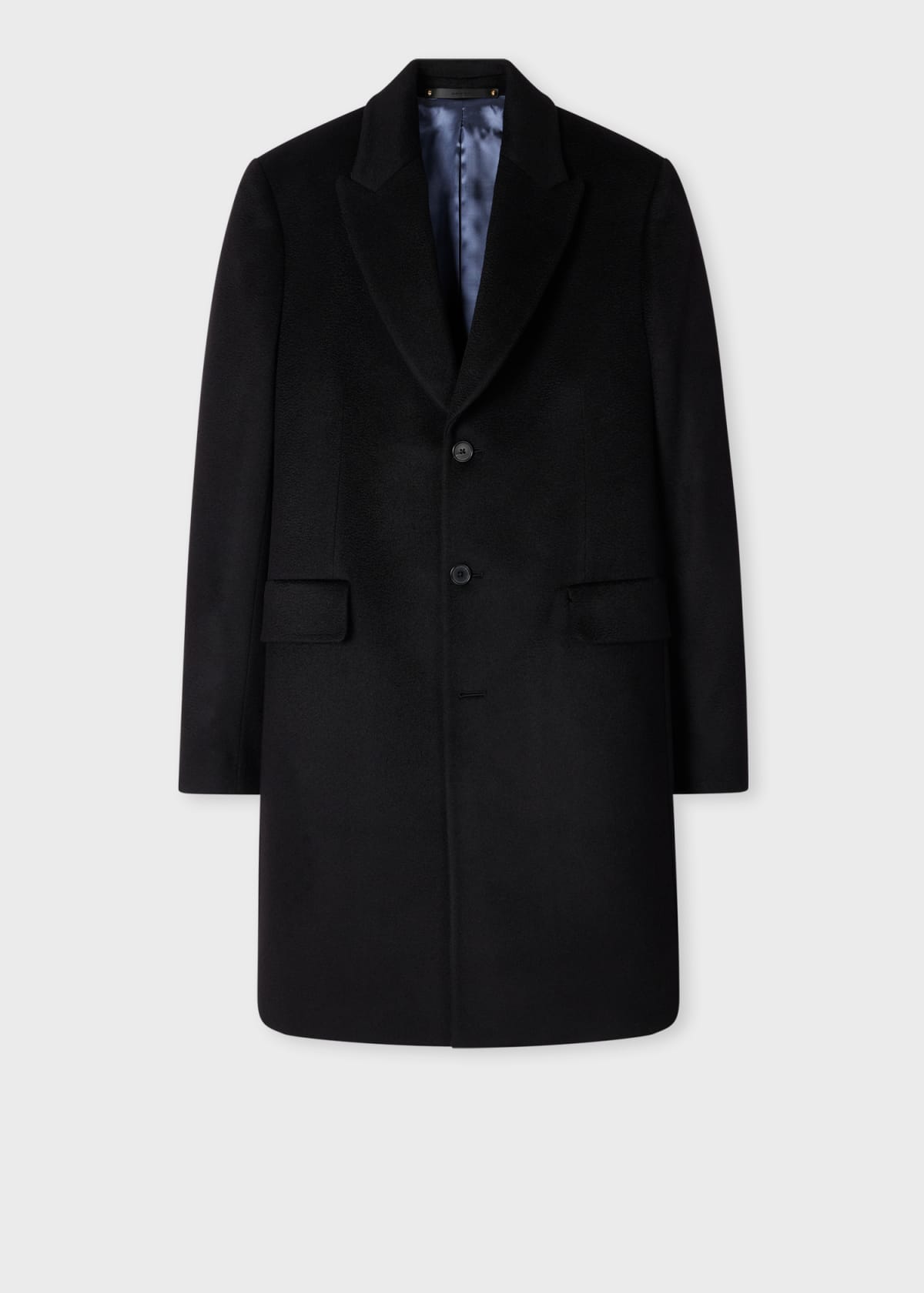 ジャケット・アウター Paul Smith Wool Cashmere Long Coat Men's Black Cashmere Epsom Coat