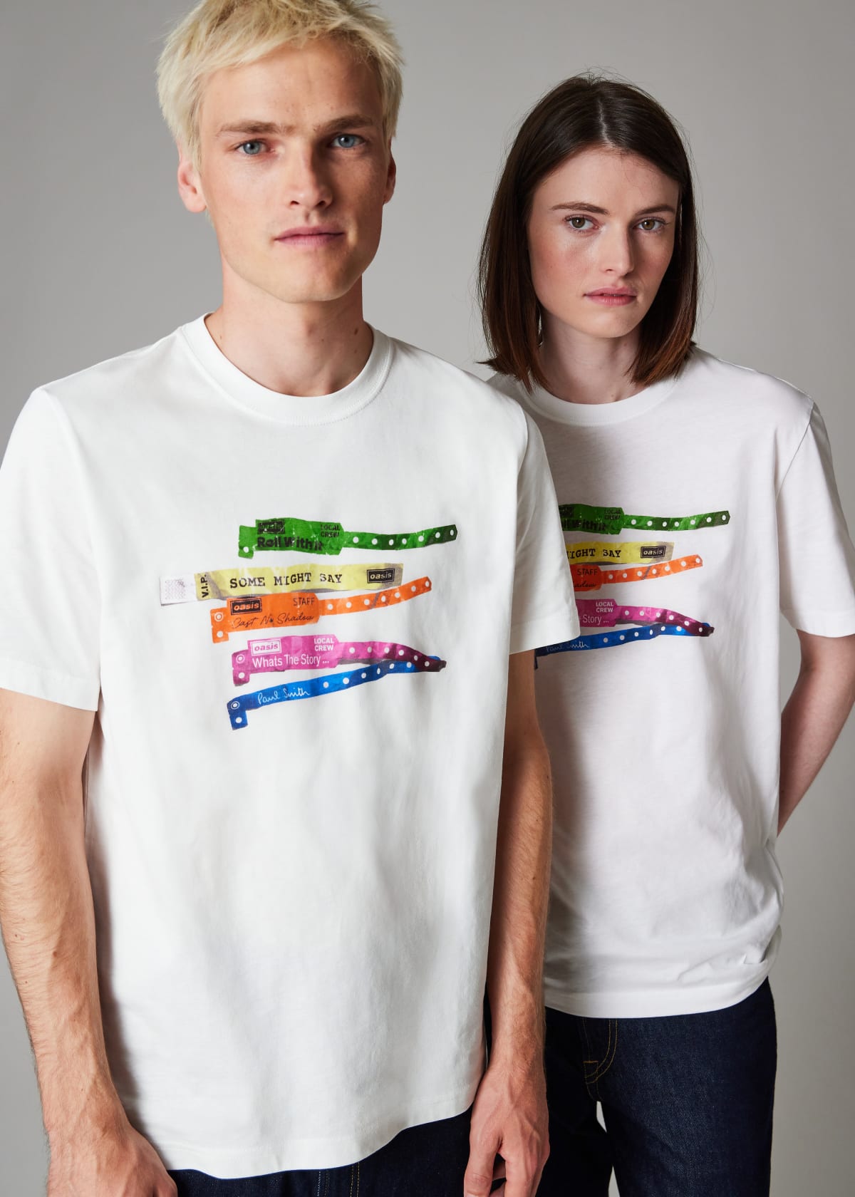 Paul Smith oasis コラボ Tシャツ Mサイズ Paul Smith x Oasis - White Wristbands Print T-Shirt