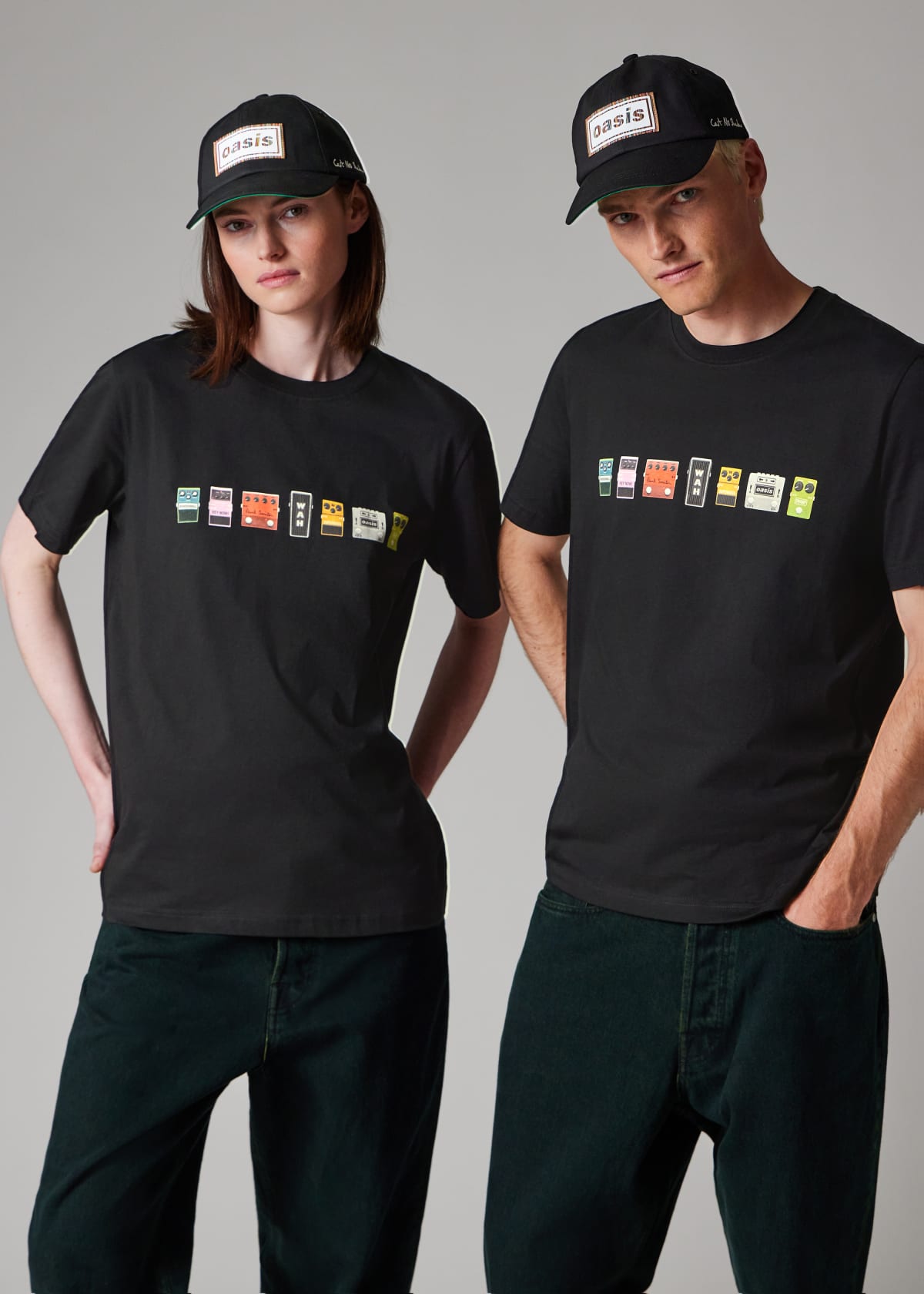 Paul Smith x Oasis - Black Guitar Pedals Print T-Shirt
