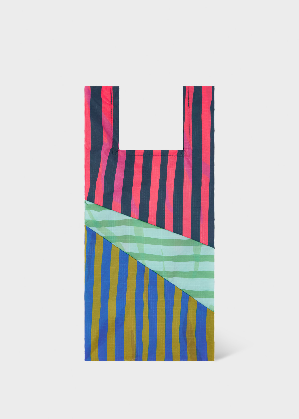 Susan Bijl x Paul Smith - Pink Mixed-Stripe 'The New Shopping Bag