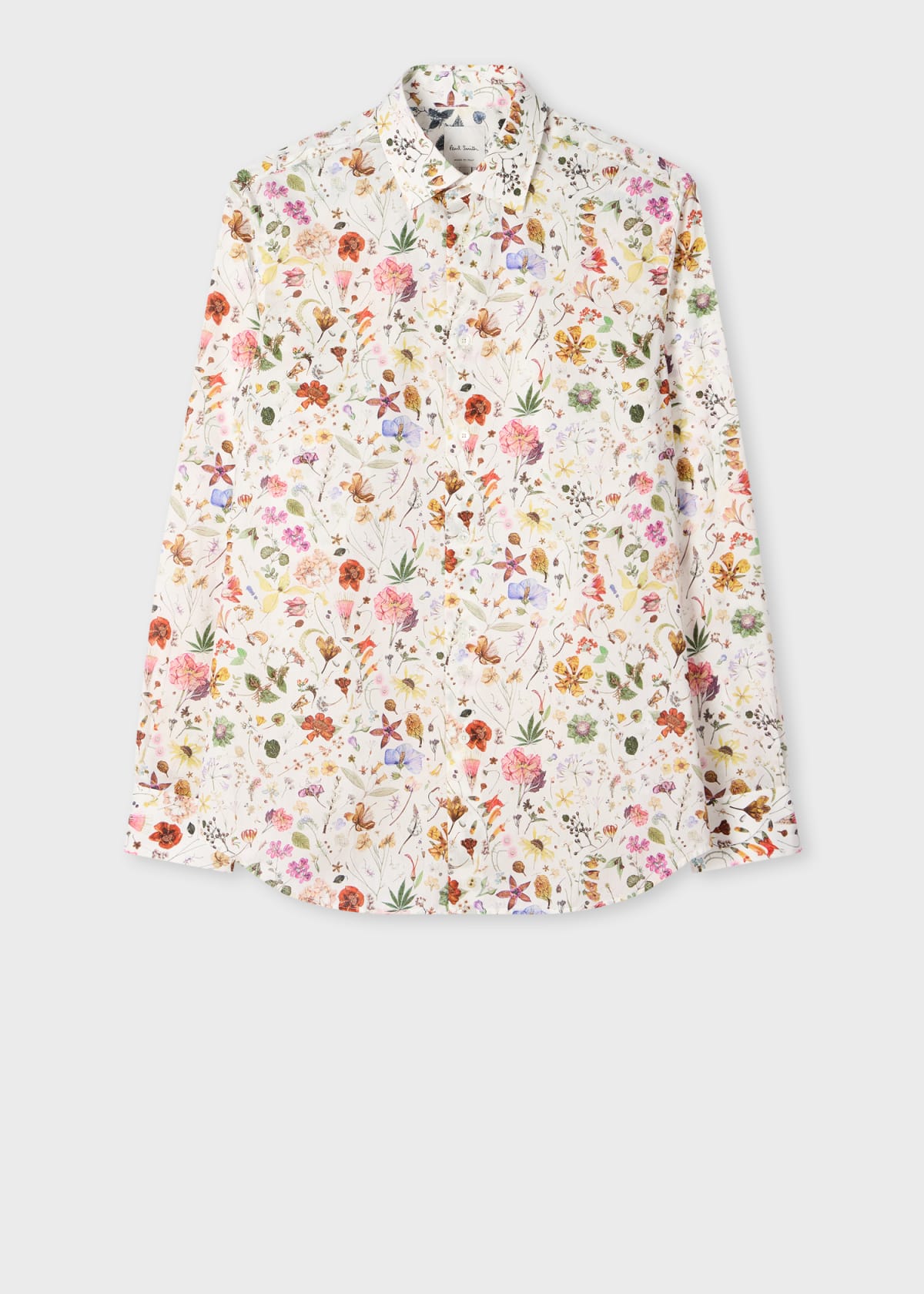 Men's Tailored-Fit White 'Liberty Floral' Print Shirt