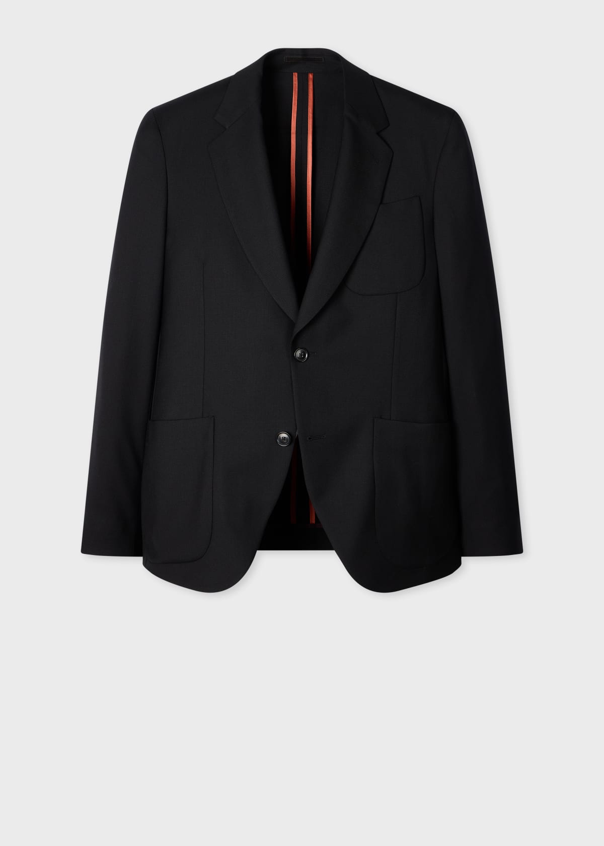 A Suit To Travel In - Black Wool Patch-Pocket Blazer