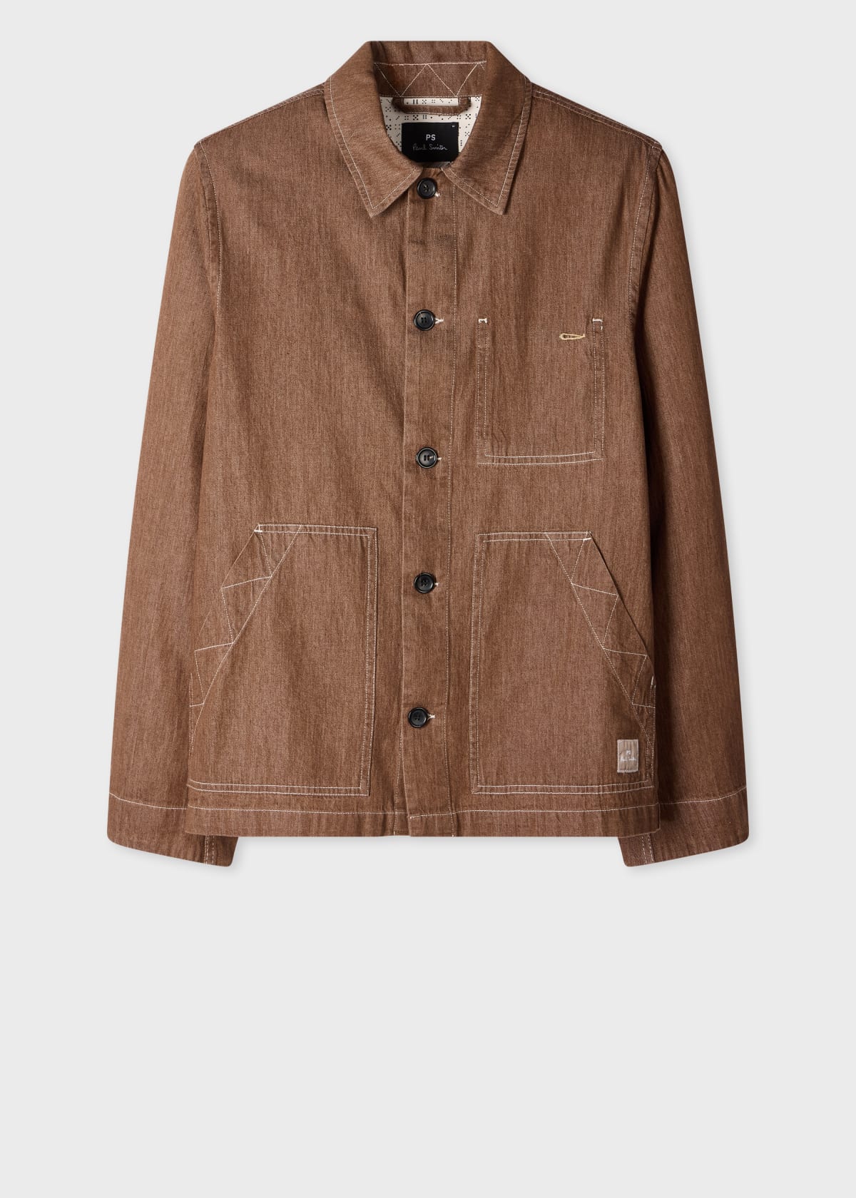 Men's Brown Rinse Denim Work Jacket