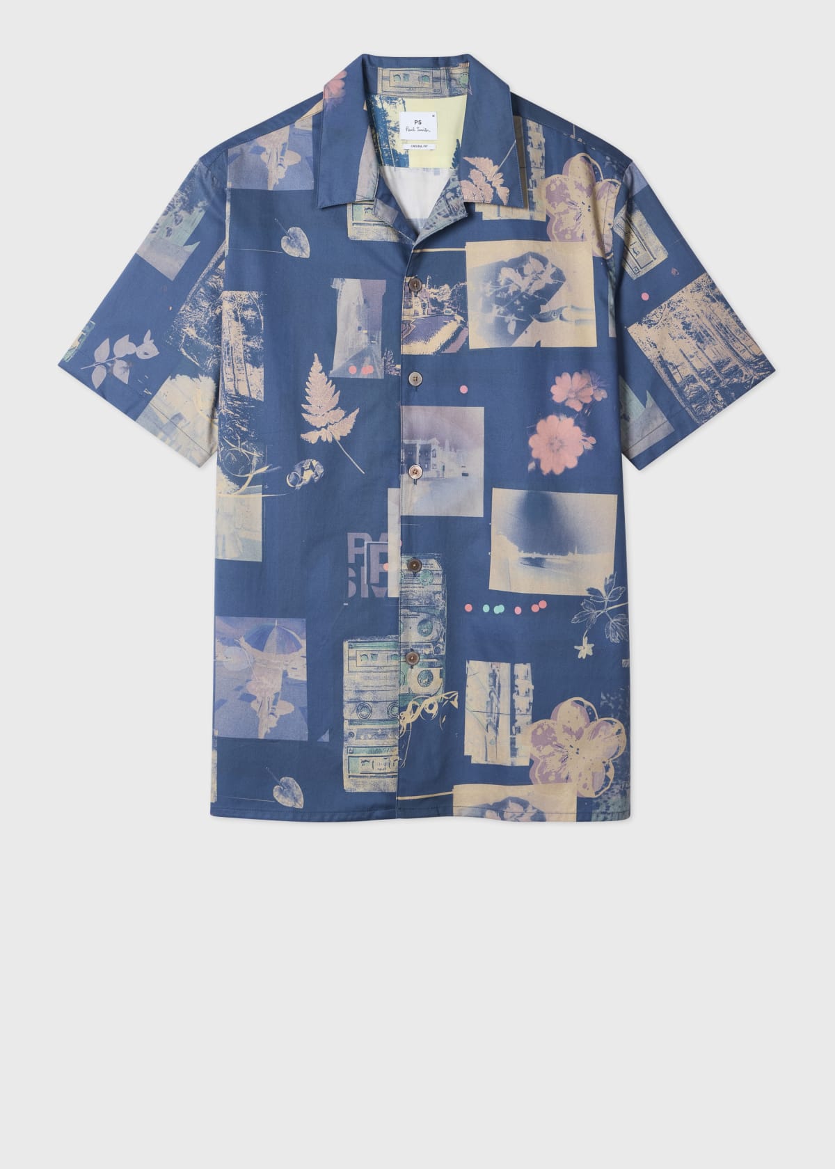 シャツ Paul Smith NEW YORK SCRAPBOOK PRINTSHIRT Men's Blue 'Scrapbook' Print Shirt