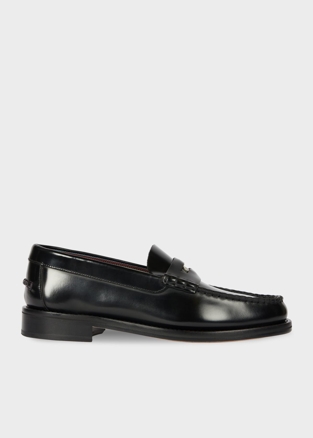 Men's Black High-Shine Leather 'Rialto' Loafers
