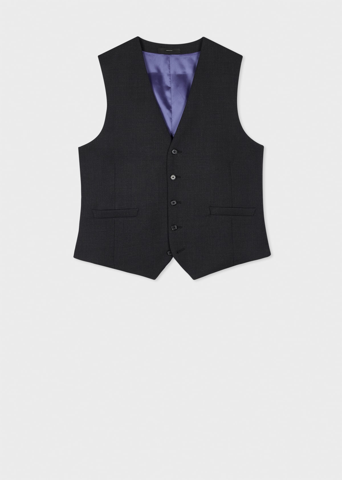 A Suit To Travel In - Charcoal Grey Wool Waistcoat