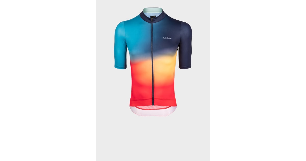 Paul Smith サイクルジャージ 半袖 Artist Stripe Fade' Print Cycling Jersey