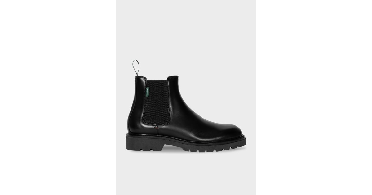 Men's Black Leather 'Xenon' Boots