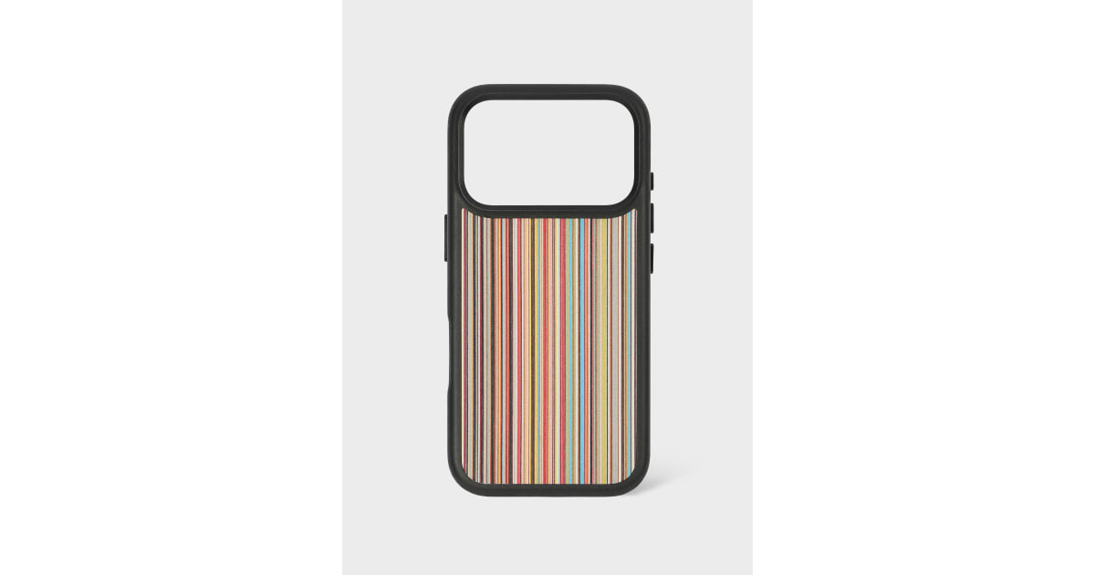 Leather 'Signature Stripe' iPhone 17 Pro Case