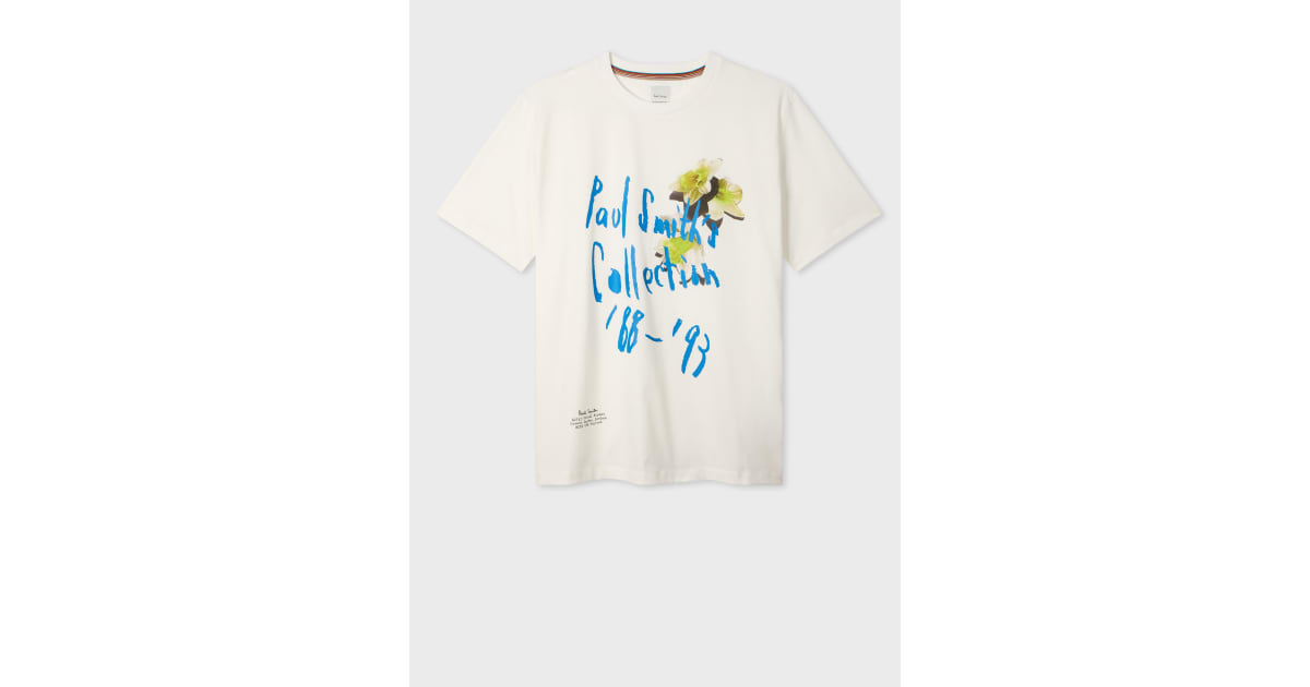 Men's White 'Collection 88-93' Print T-Shirt