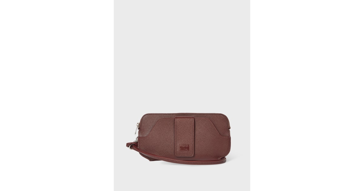Burgundy Leather Travel Pouch