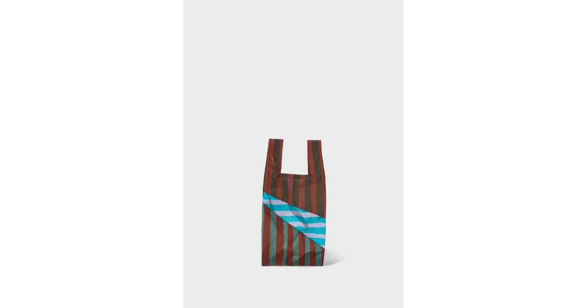 Susan Bijl x Paul Smith - Brown Mixed-Stripe 'The New Shopping Bag