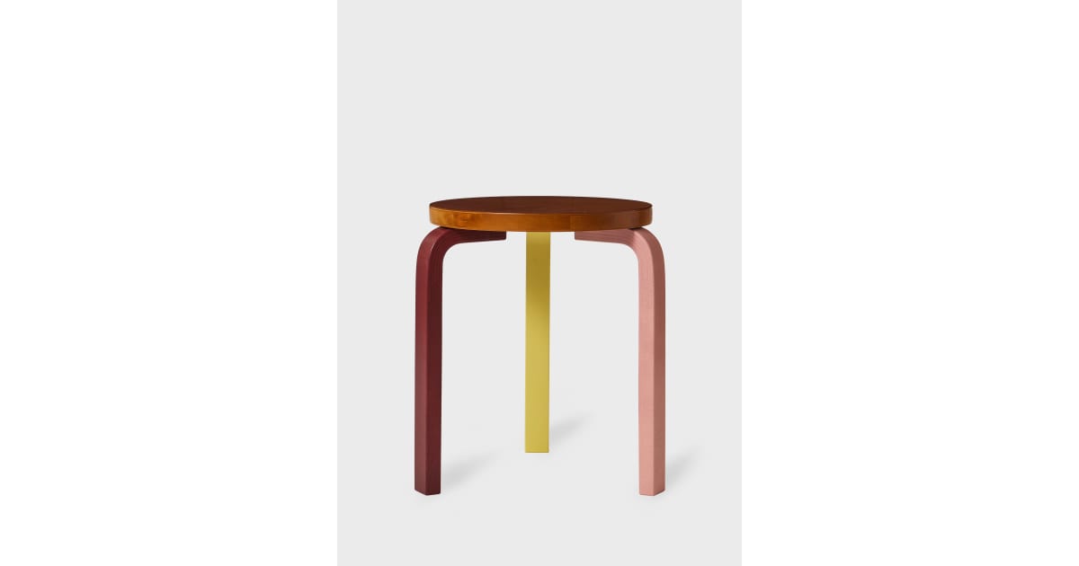 Artek Reimagined by Paul Smith - Aalto Four Colour-Stained Stool