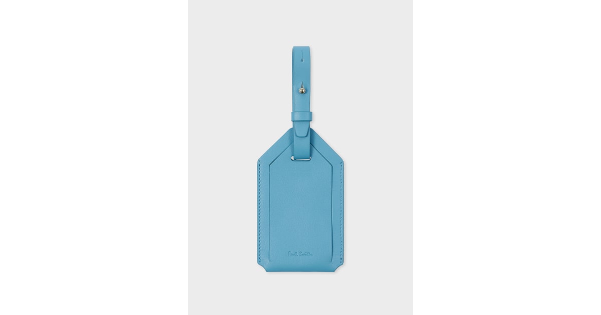 旅行かばん・小分けバッグ Paul Smith LEATHER LUGGAGE TAG Sky Blue Leather Luggage Tag