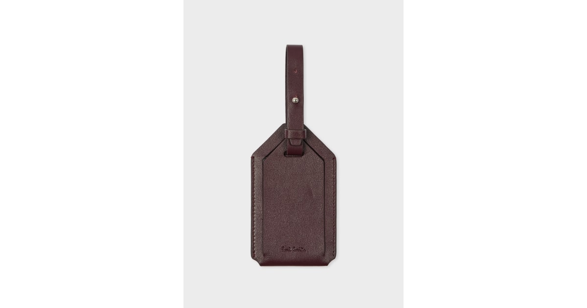 Wine Leather Luggage Tag