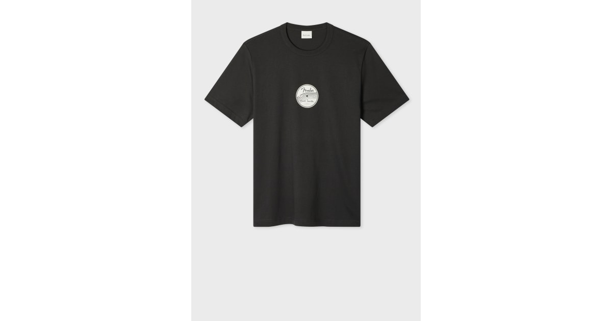 Paul R. Smith Label Paul Smith + Fender - Black Record Label T-Shirt