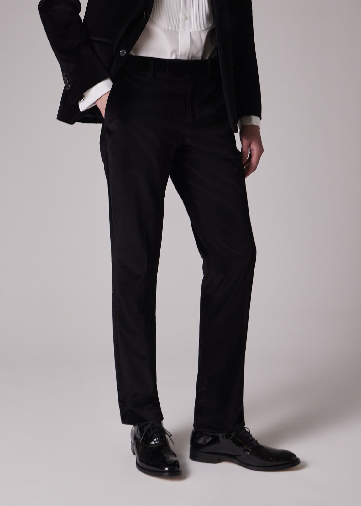 Velour Men's blazer Jacket Men's Velvet Sport Coat Two Button Tuxedo Black Trim Navy main image 0