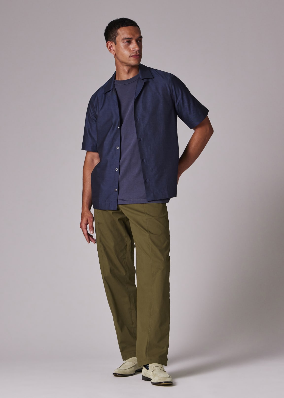 Men's Khaki Cotton-Nylon Co-Ord