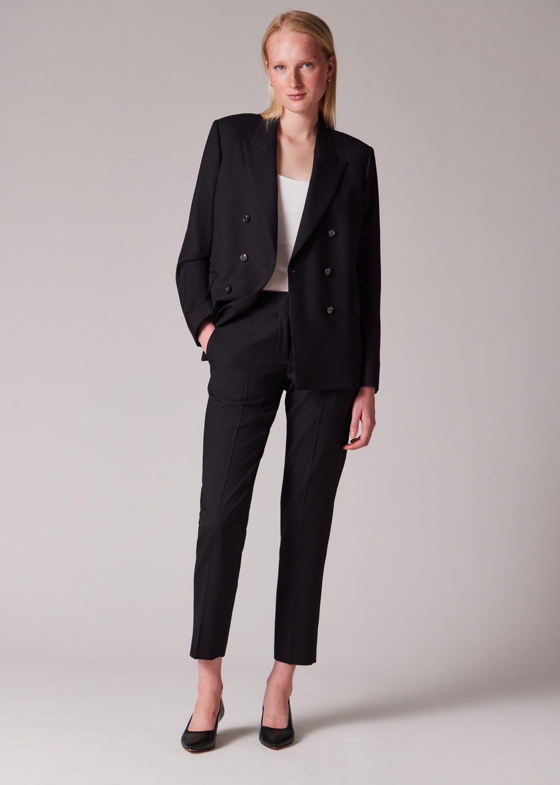 Women's A Suit To Travel In - Black Wool Suit