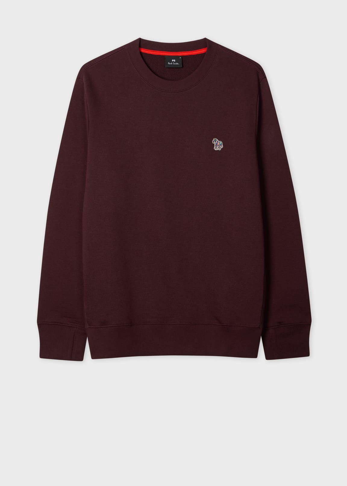 Men's Grey Cotton Zebra Logo Sweatshirt