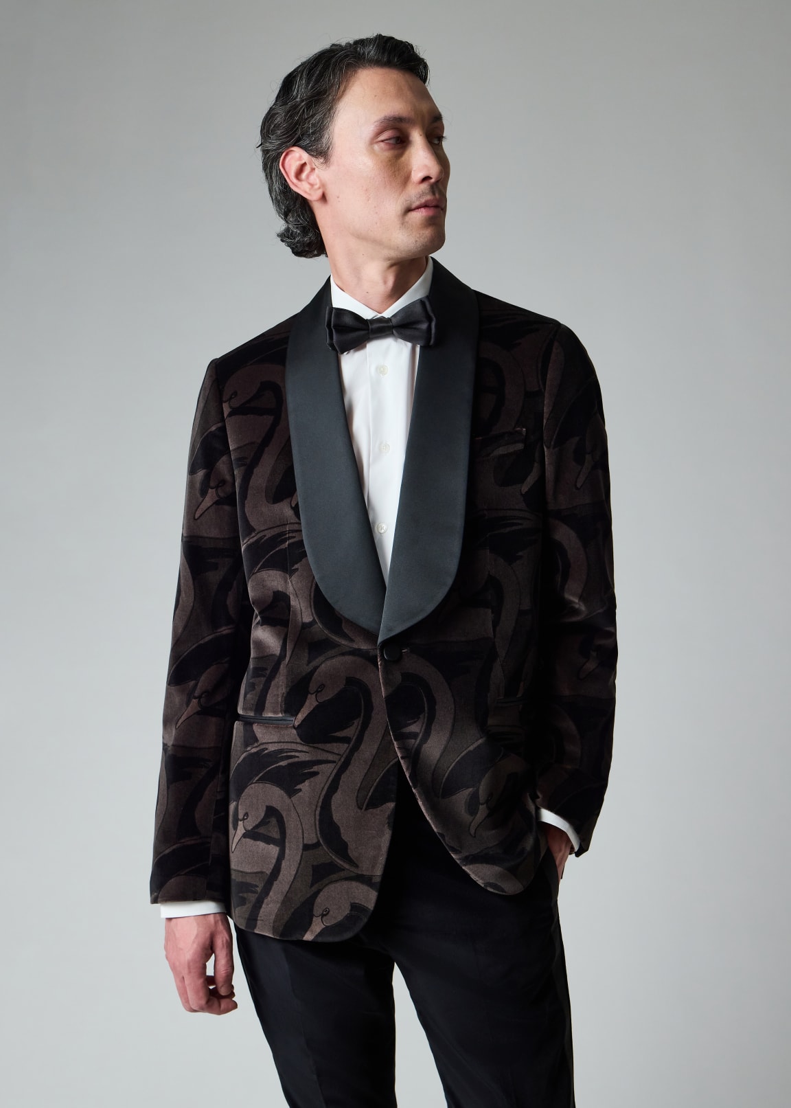 green emerald velvet dress Double Breast Navy Blue Prom Evening Dress Suits for Men , Dinner Party Suit 2 Pieces CB07192 US34 / Navy main image 0
