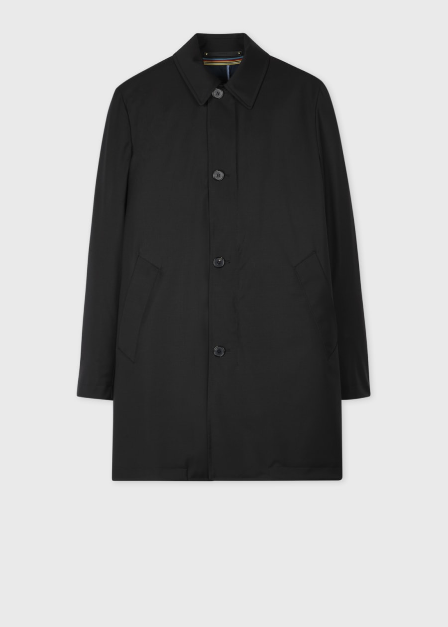 Men's Navy Wool-Cashmere Epsom Coat