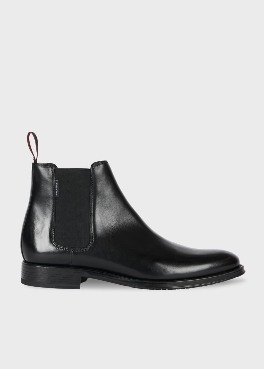 Men's Dip-Dyed Black Calf Leather 'Jarman' Boots