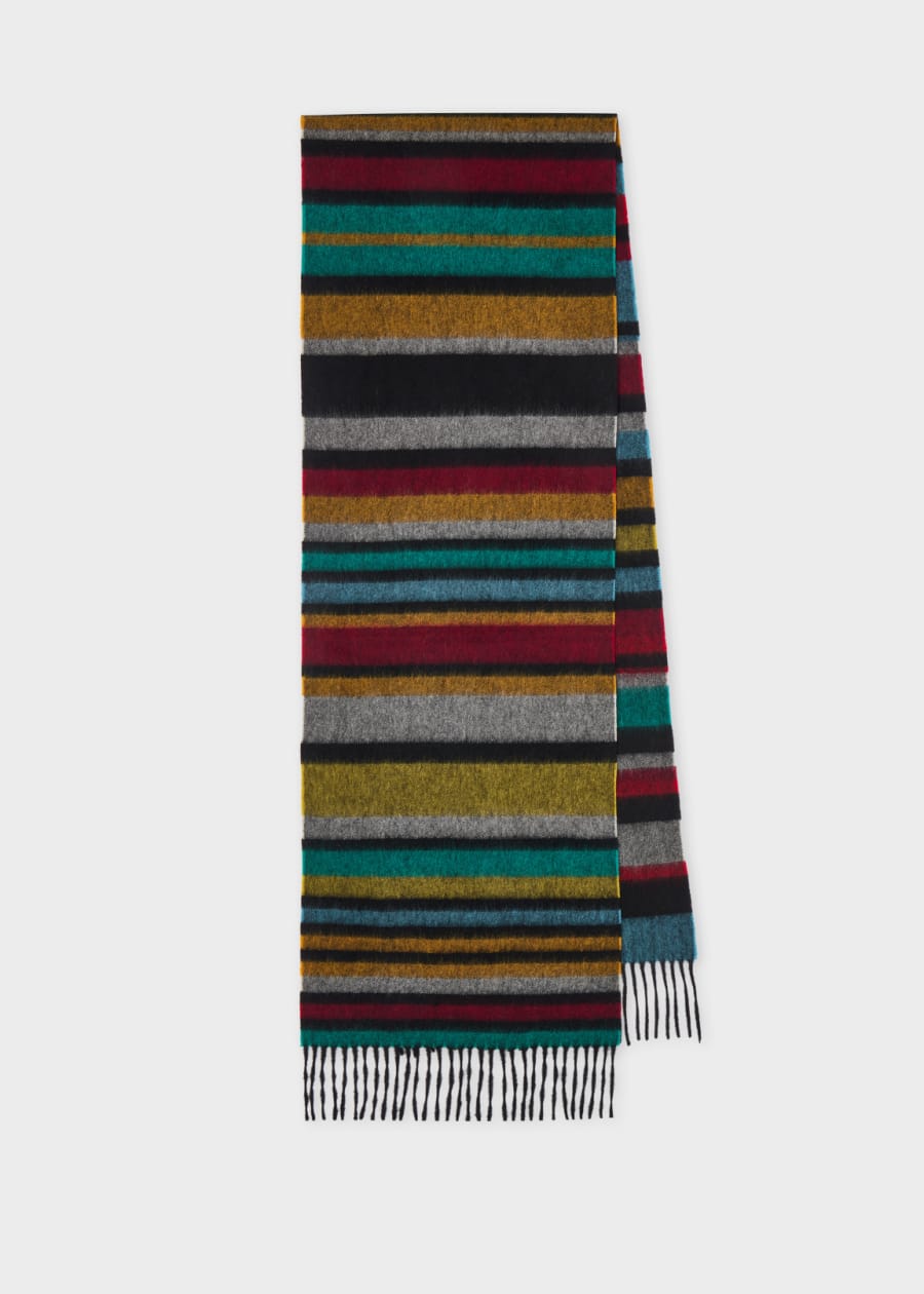 Paul Smith For Manchester United - Red 'Signature Stripe Lambswool