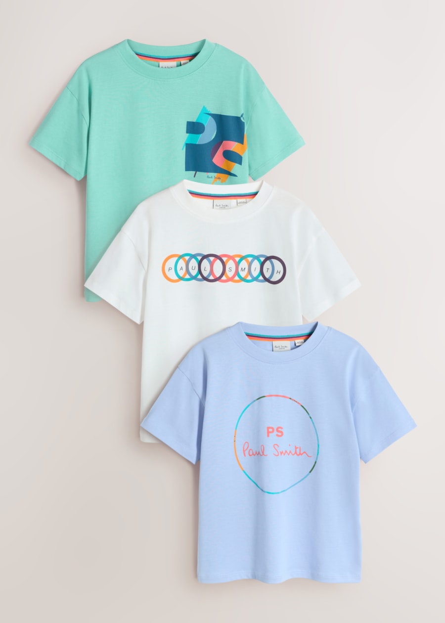 2-13 Years Orange, Teal & Yellow T-Shirts 3 Pack