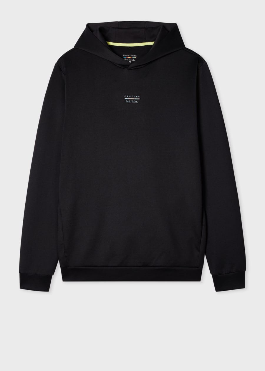 Paul Smith 黒 フード付きニット M Men's Black Cotton Zip-Front Zebra Logo Hoodie