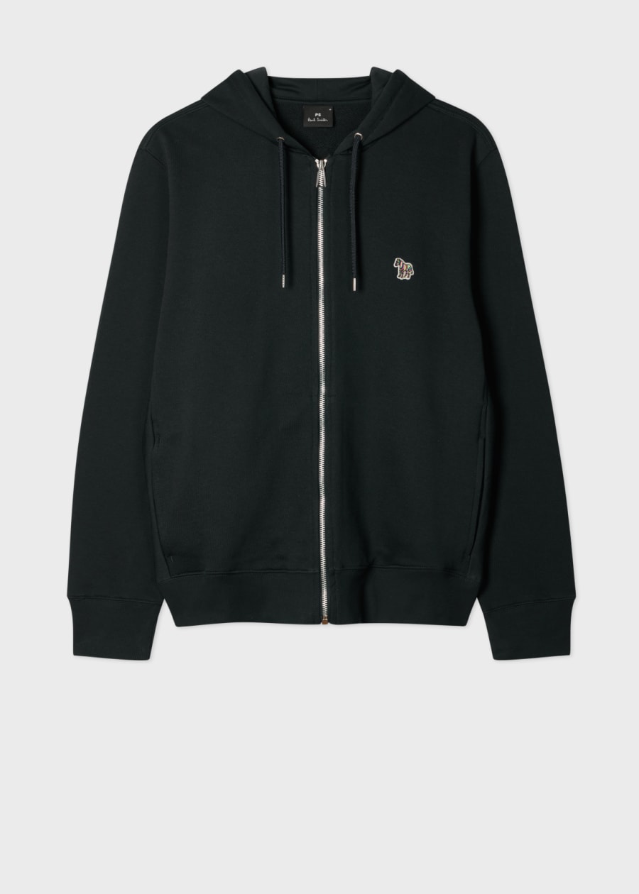 Men's Black Double-Face Full Zip Sweatshirt