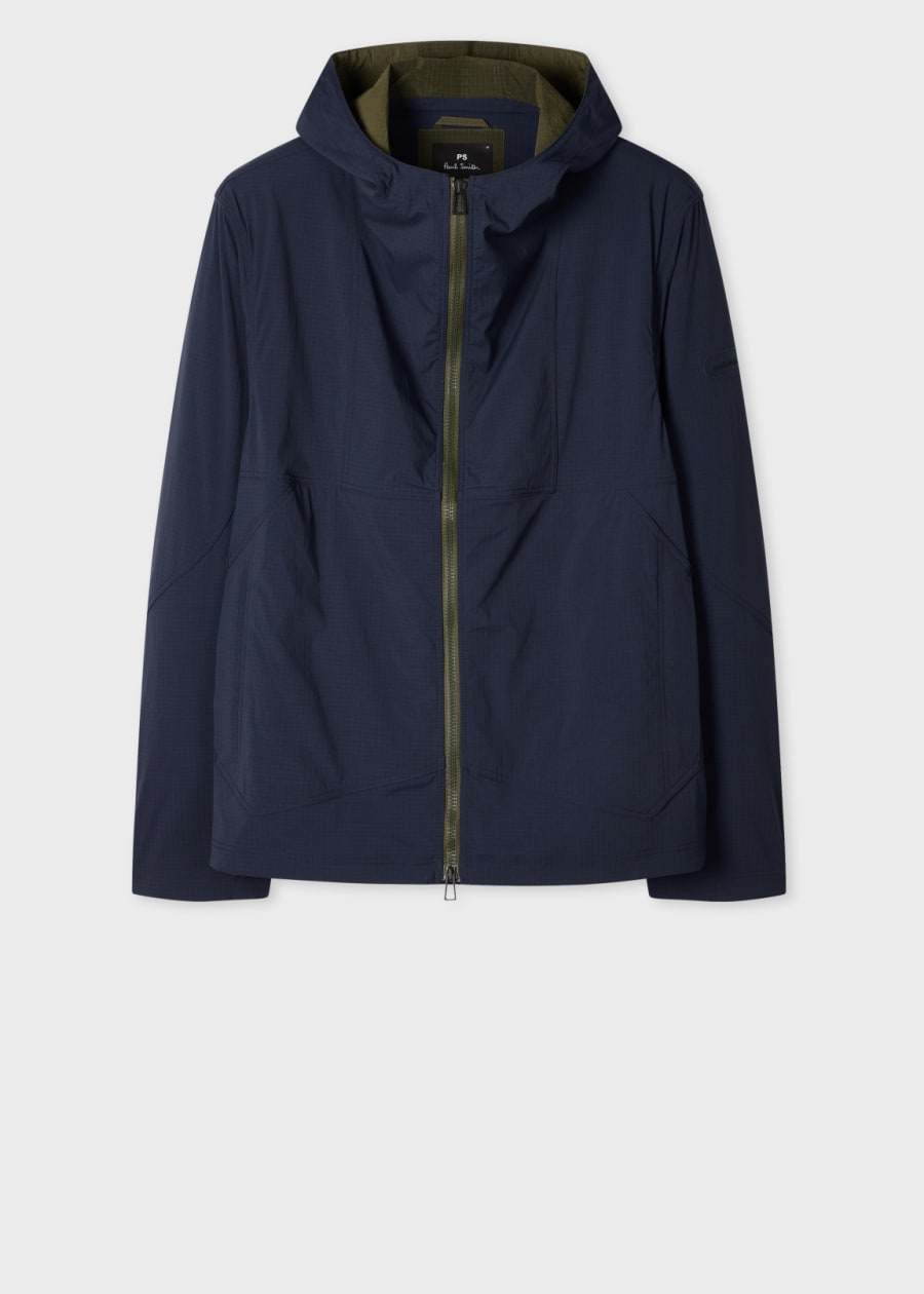 Paul Smith collectionネイビー フード付きジャケット Men's Black Mixed Media Hooded Jacket
