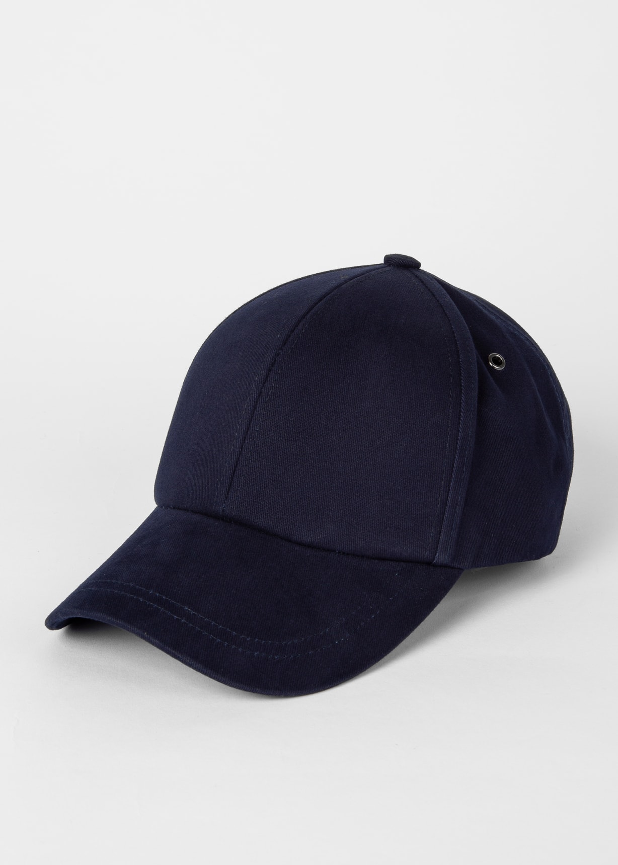 Navy 'Signature Stripe' Trim Cotton Baseball Cap