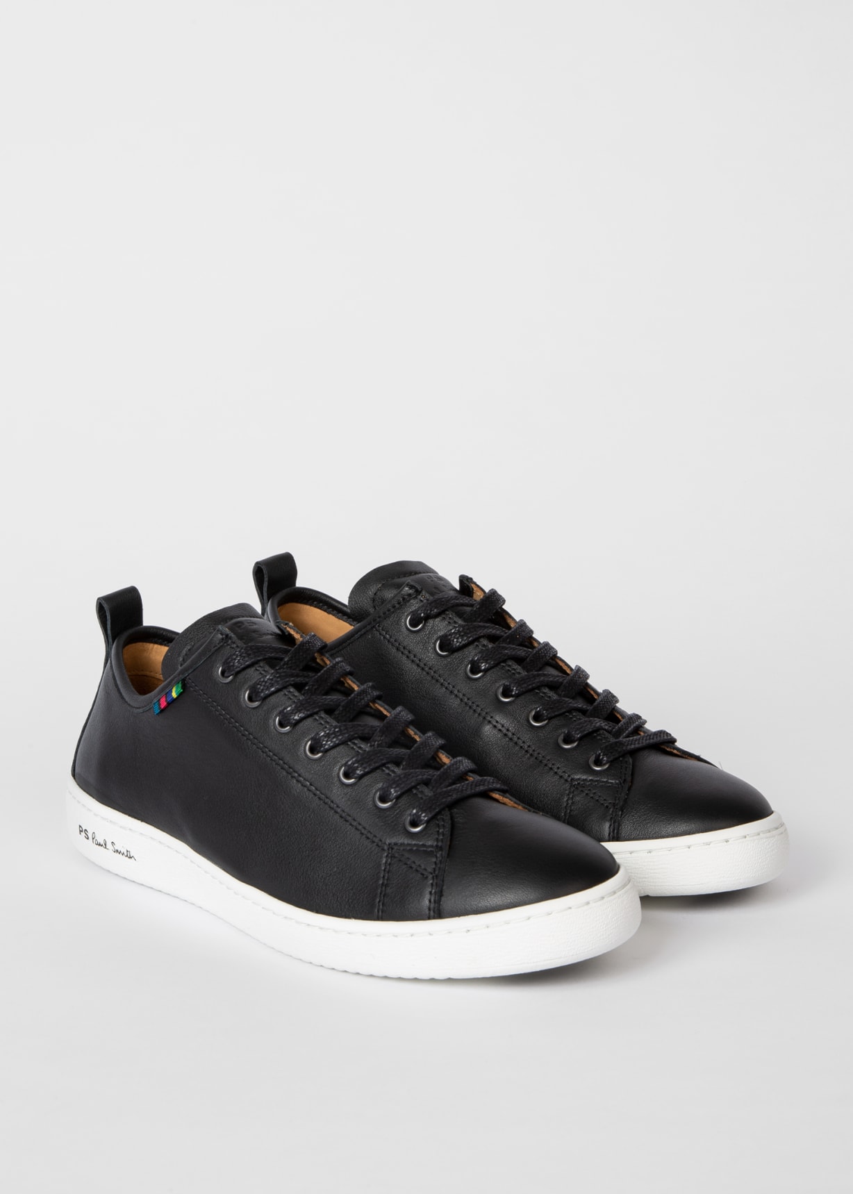 Men's Black Calf Leather 'Miyata' Sneakers