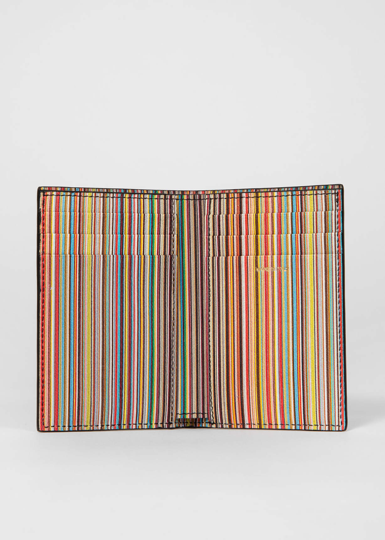 Black 'Signature Stripe' Interior Credit Card Wallet