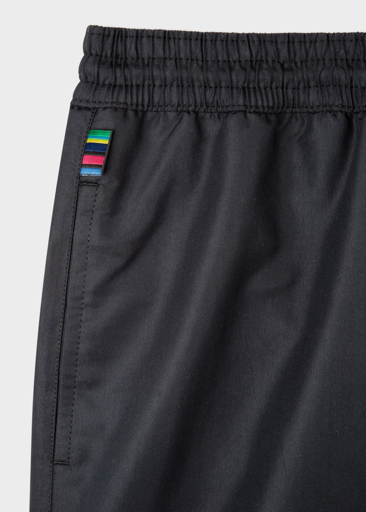 Men's Black Zebra Logo Swim Shorts