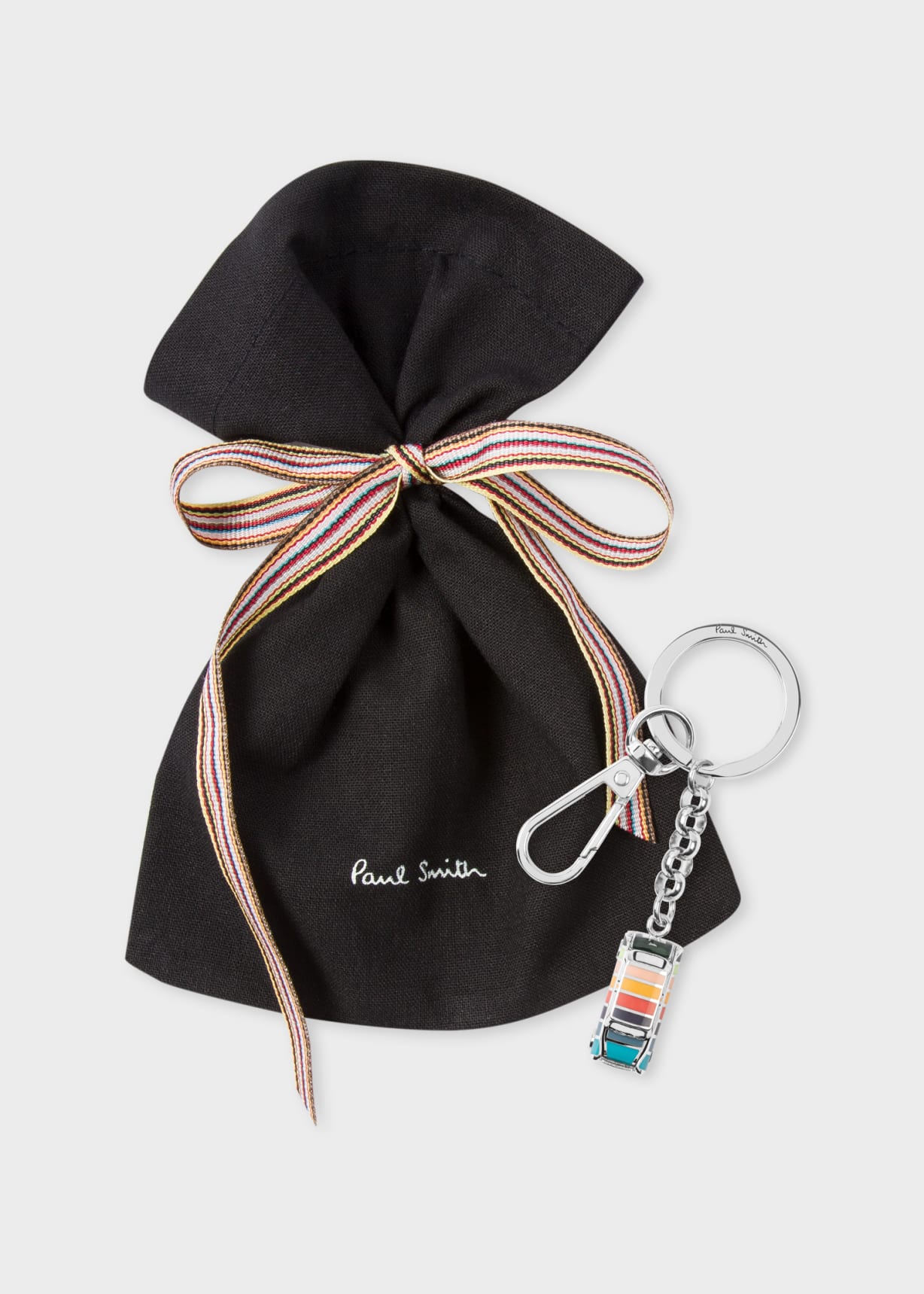Silver Artist Stripe 'Mini' Keyring