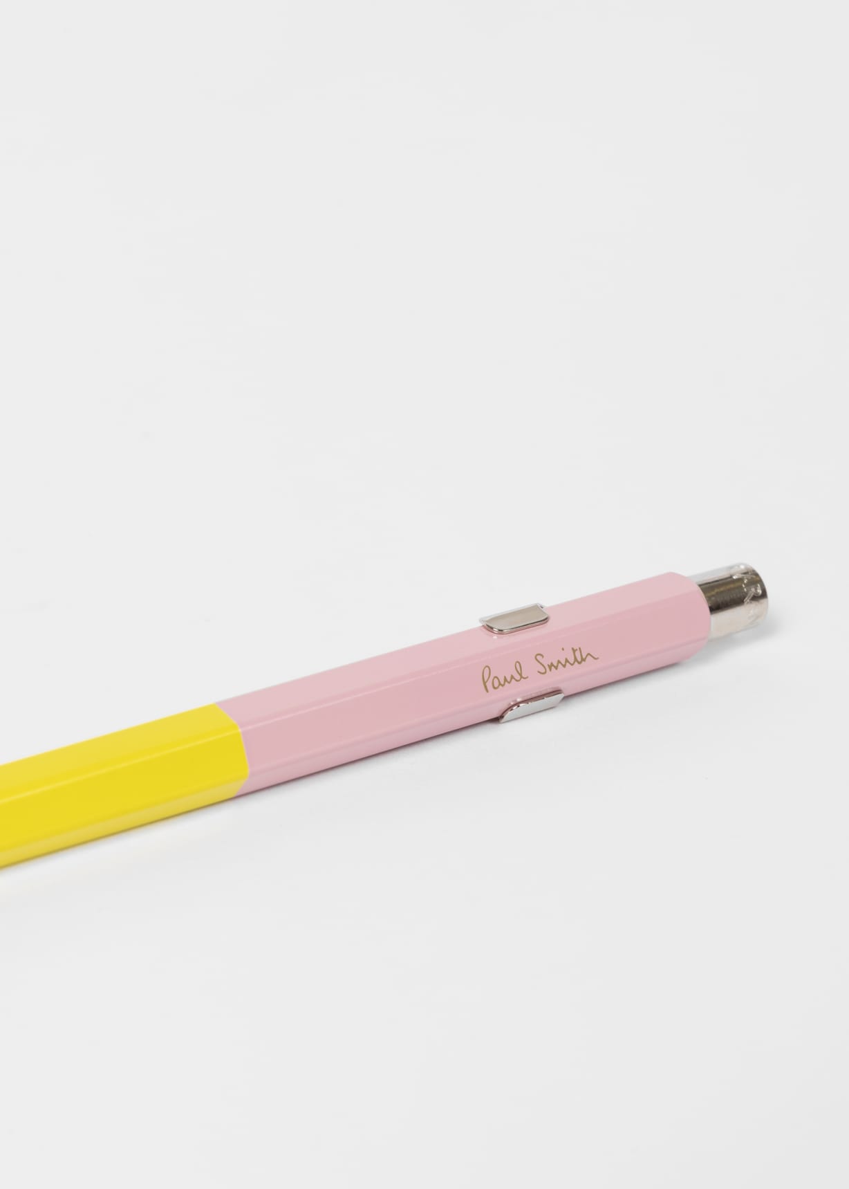 Paul Smith+CARAND' ACHE 849 MAUVE ボールペン Caran d'Ache + Paul Smith - 849 Yellow & Pink Ballpoint Pen