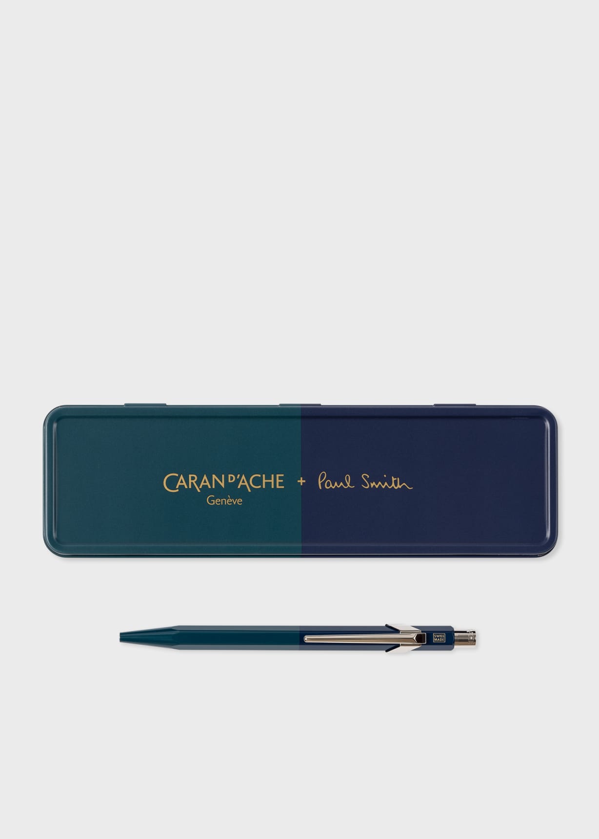 Caran d'Ache + Paul Smith - 849 Green & Navy Ballpoint Pen
