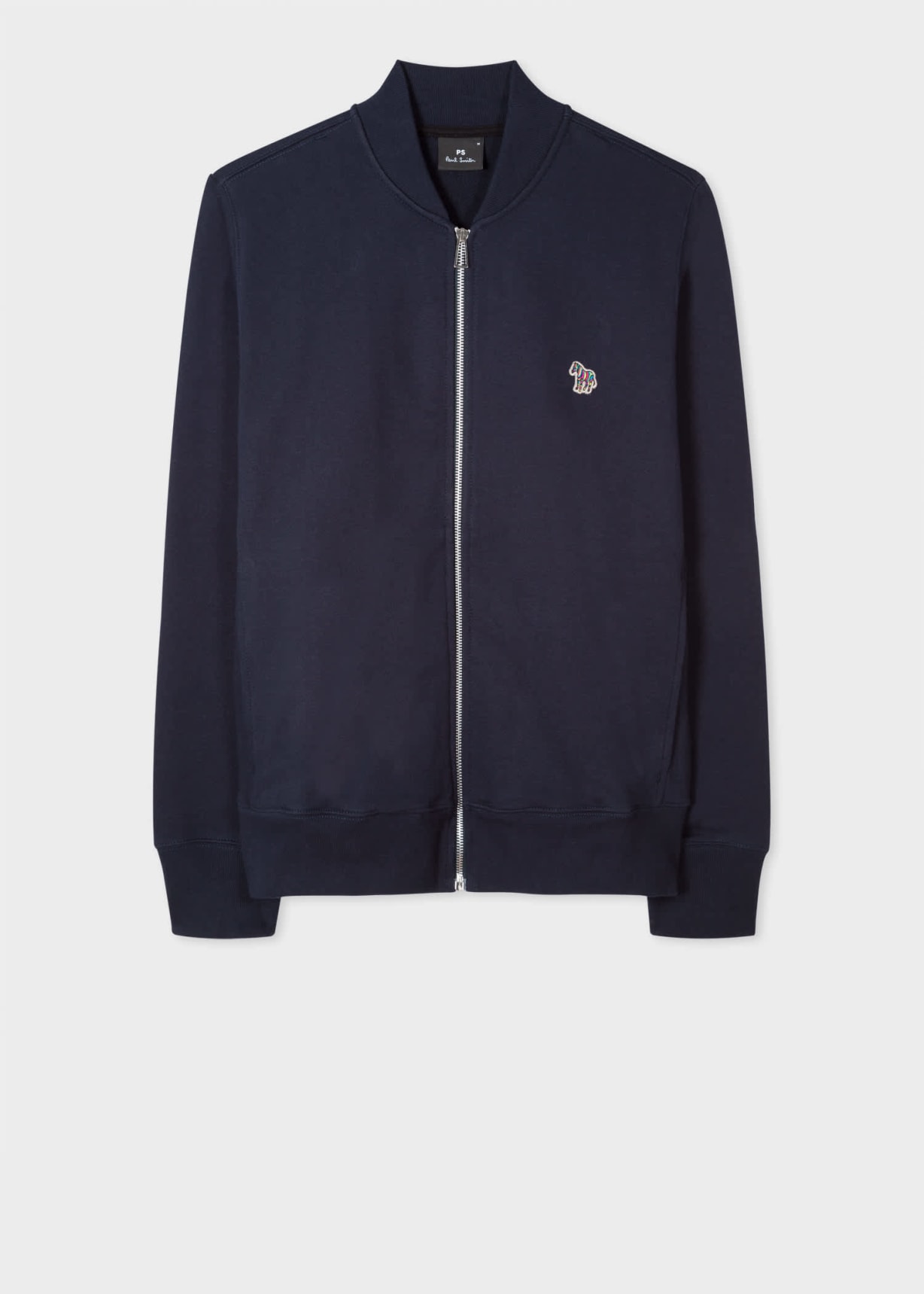 Navy 'Zebra' Logo Cotton Bomber Jacket